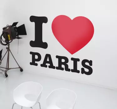 Wandtattoo I love Paris - TenStickers