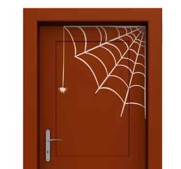 Türaufkleber Spinnennetz mit kleiner Spinne - TenStickers