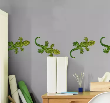 Wandtattoo Wohnzimmer Eidechsen Wandbordüre - TenStickers
