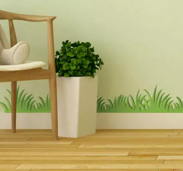 Wandtattoo Wohnzimmer Gras Boden - TenStickers