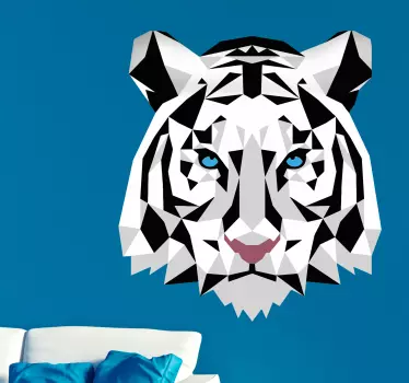 Wandaufkleber Wohnzimmer Tiger abstrakt - TenStickers