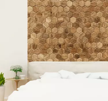Aufkleber Wandkacheln Holz Optik - TenStickers