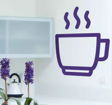 Wandtattoo Kaffee Teetasse - TenStickers