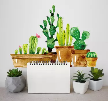 Wandtattoos Schlafzimmer - Pflanze Kaktus Garten - TenStickers