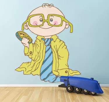 Wandtattoo Kind in Papas Sachen - TenStickers