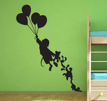 Wandtattoo Kind mit Luftballons - TenStickers