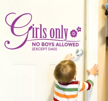 Wandtattoo Kinder girls only - TenStickers