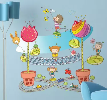 Wandtattoo Kinderparadies - TenStickers