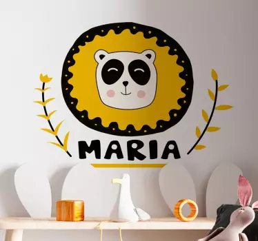 Wandtattoo kinderzimmer anpassbare panda kunst - TenStickers