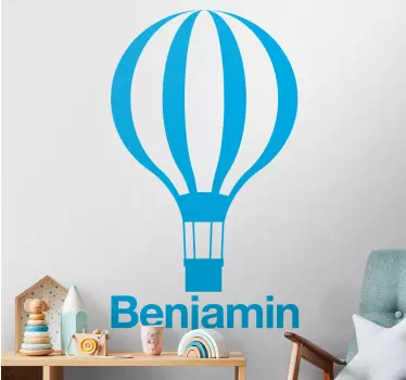 Wandtattoo Kinderzimmer anpassbarer heißluftballon - TenStickers