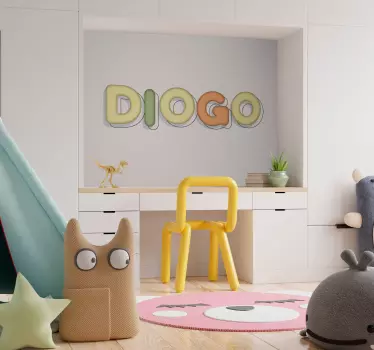 Wandtattoo Kinderzimmer anpassbarer name in fettdruck - TenStickers