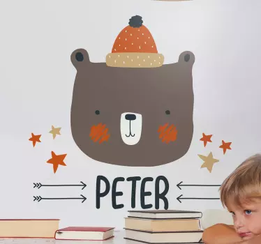 Wandtattoo kinderzimmer bezaubernde bärenfigur - TenStickers