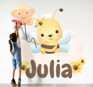 Wandtattoo kinderzimmer im bezaubernden bienen design - TenStickers