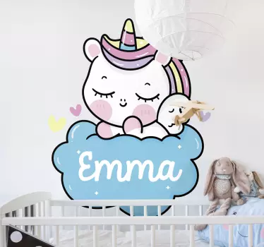 Wandtattoo kinderzimmer bezauberndes einhorn kunstwerk - TenStickers