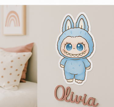 Wandtattoo Kinderzimmer blaue monsterpuppe - TenStickers