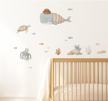 Wandtattoo Kinderzimmer boho-meerestiere - TenStickers