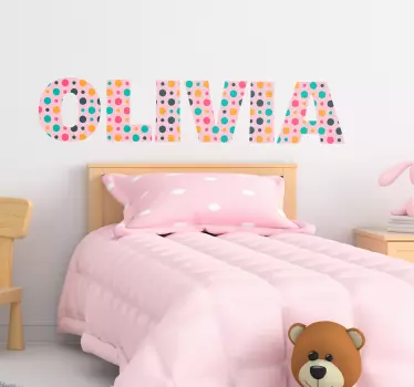 Wandtattoo Kinderzimmer bunte namensbuchstaben - TenStickers