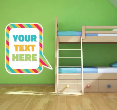 Wandtattoo kinderzimmer bunte sprechblase - TenStickers