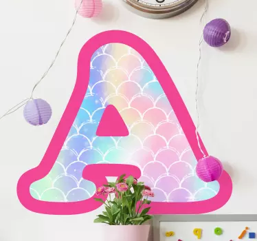 Wandtattoo kinderzimmer bunter buchstabe - TenStickers