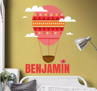Wandtattoo Kinderzimmer bunter heißluftballon - TenStickers