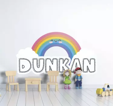 Wandtattoo kinderzimmer bunter regenbogenbogen - TenStickers