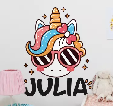 Wandtattoo kinderzimmer einhorn charakter anpassung - TenStickers