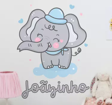 Wandtattoo Kinderzimmer entzückende elefantenfigur - TenStickers