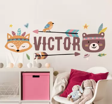 Wandtattoo Kinderzimmer entzückende kreaturenausdrücke - TenStickers