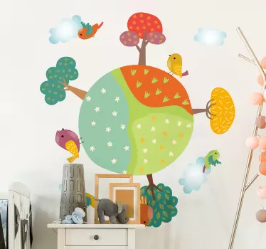 Wandtattoo Kinderzimmer farbenfrohes baumkonzept - TenStickers