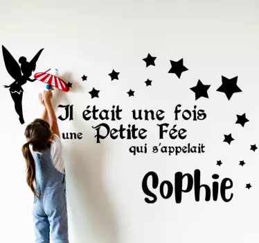 Wandtattoo Kinderzimmer fee und sterne - TenStickers