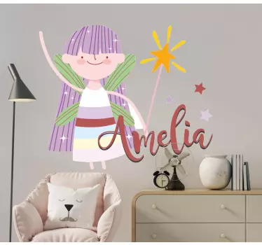 Wandtattoo kinderzimmer feencharakter illustration - TenStickers