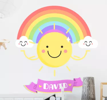 Wandtattoo kinderzimmer glückliche sonnenembleme - TenStickers