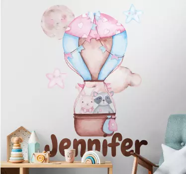Wandtattoo Kinderzimmer benutzerdefinierter heißluftballon - TenStickers