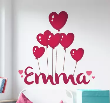 Wandtattoo Kinderzimmer Herz mit Namen - TenStickers