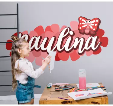 Wandtattoo kinderzimmer individuelles schmetterlingsdesign - TenStickers