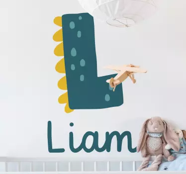 Wandtattoo kinderzimmer liams verspielter buchstabe - TenStickers