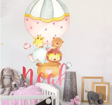 Wandtattoo Kinderzimmer individuelles ballonabenteuer - TenStickers