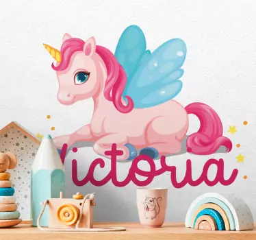 Wandtattoo Kinderzimmer magisches individuelles einhorn - TenStickers