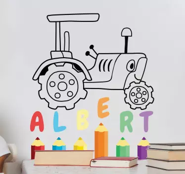Wandtattoo kinderzimmer mit traktor-motiv - TenStickers
