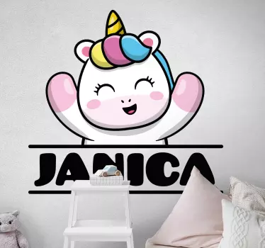 Wandtattoo kinderzimmer mit zauberhaftem einhorn - TenStickers
