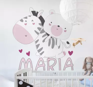 Wandtattoo kinderzimmer niedliche tierfreunde - TenStickers