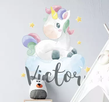Wandtattoo kinderzimmer niedliches einhorn kunstwerk - TenStickers