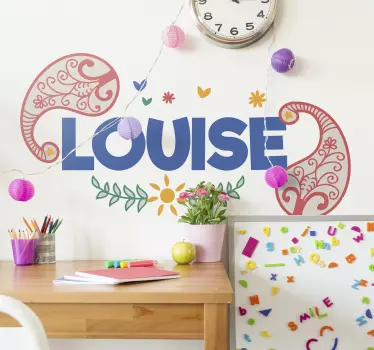 Wandtattoo Kinderzimmer personalisierte namensdekoration - TenStickers