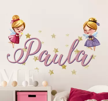 Wandtattoo Kinderzimmer personalisiertes feennamen-design - TenStickers