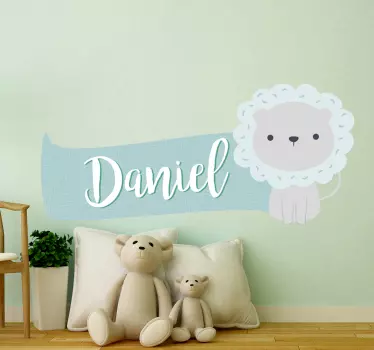 Wandtattoo Kinderzimmer personalisiertes süßes löwendesign - TenStickers