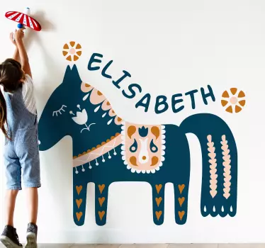 Wandtattoo kinderzimmer pferdekunst dekorativ - TenStickers