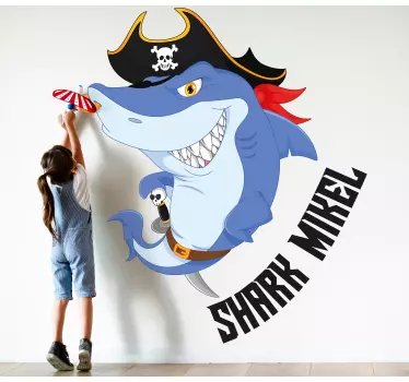 Wandtattoo kinderzimmer pirat hai charakter - TenStickers
