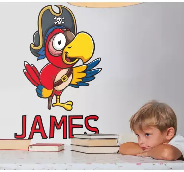 Wandtattoo kinderzimmer pirat papagei charakter - TenStickers