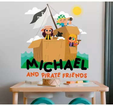 Wandtattoo kinderzimmer piratenabenteuer szene - TenStickers