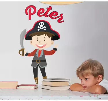 Wandtattoo kinderzimmer piratencharakter illustration - TenStickers